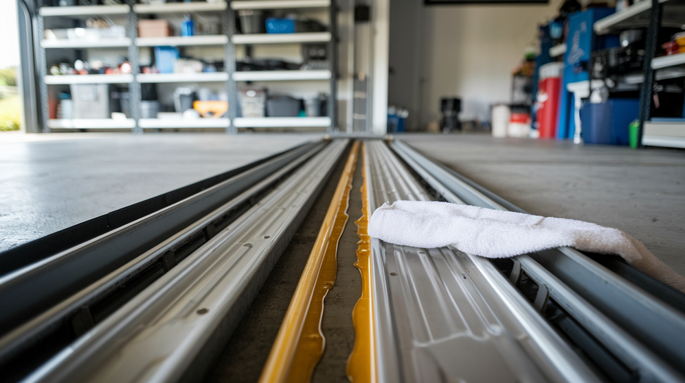 lubricating garage door