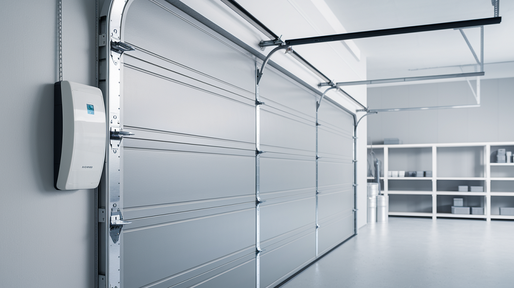 modern garage door with advance technology opener