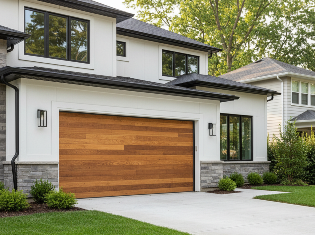 Wood Garage Door in Lakewood