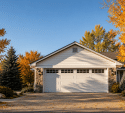 Autumn afternoon in a suburban neighborhood