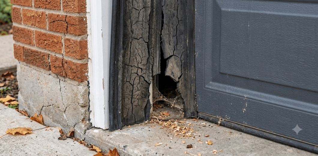 Garage door weatherstripping