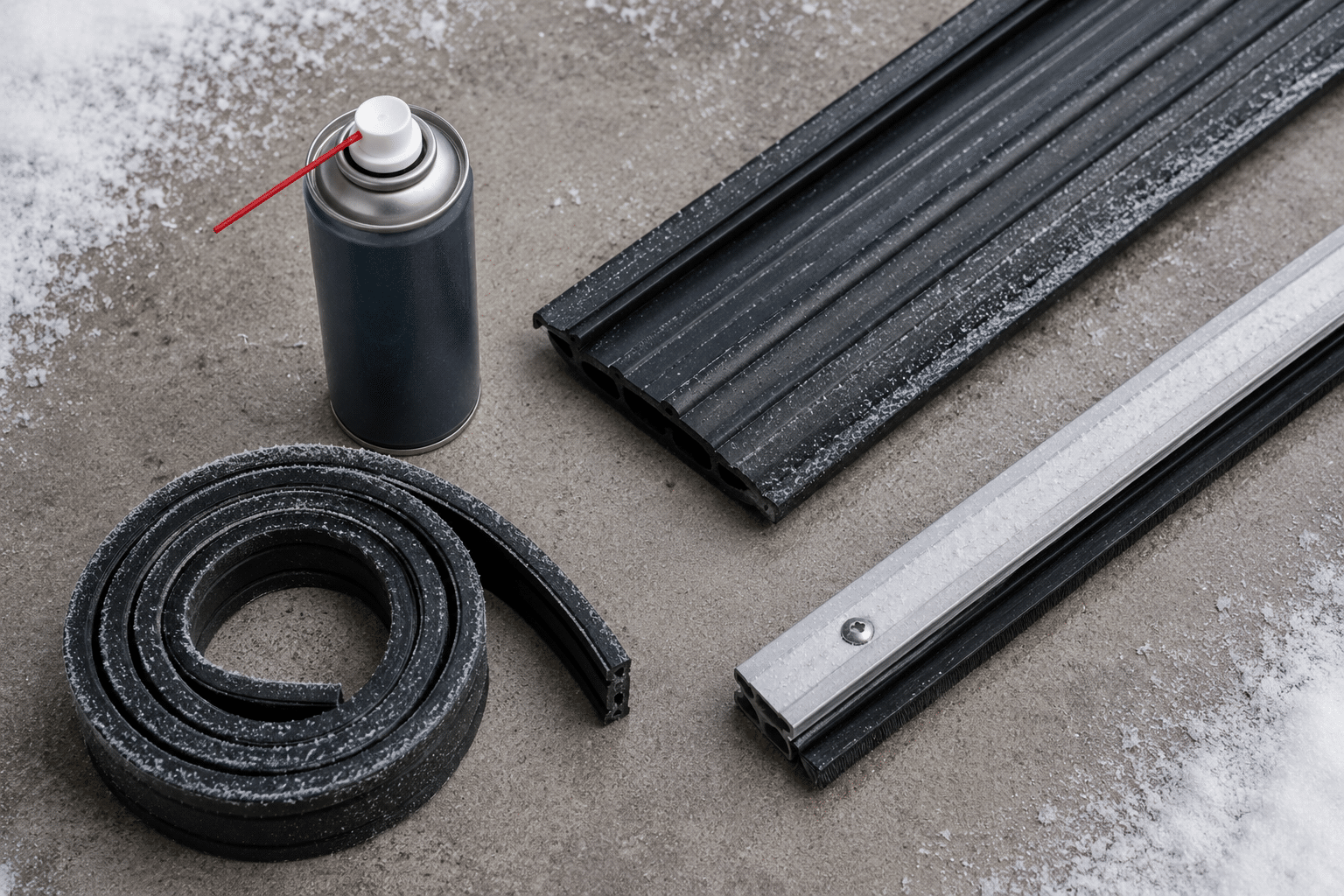 Icy garage maintenance supplies