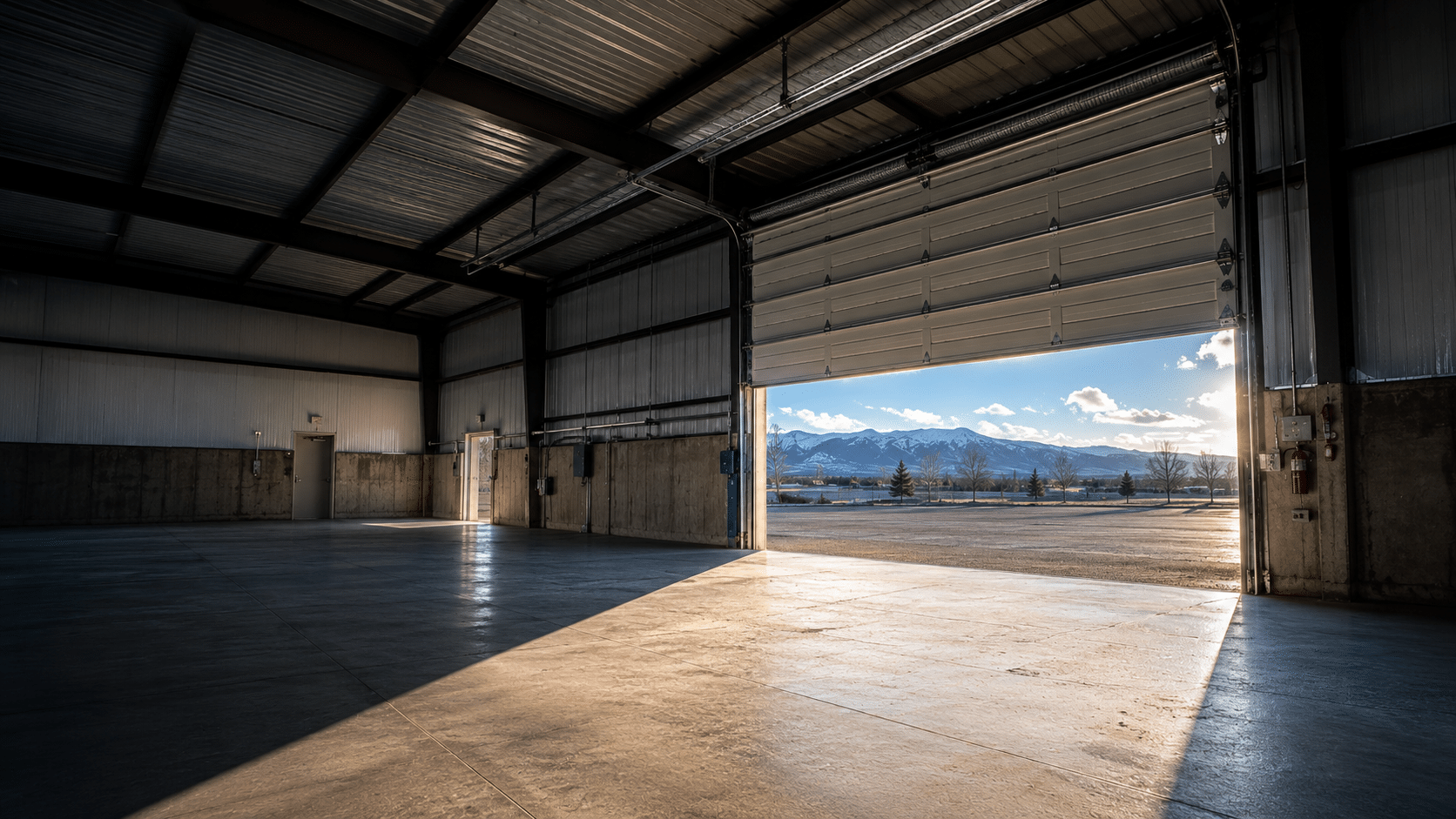 Industrial warehouse garage door